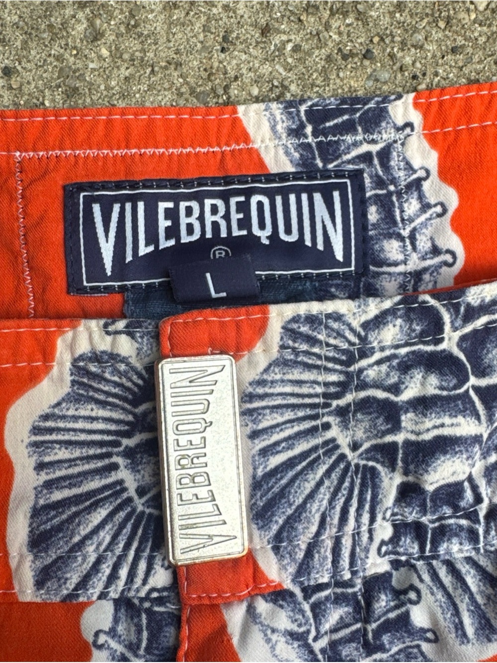 Vilebrequin Men's L Swim Trunks Sea Turtle Seahorse Floral Nylon Board Shorts - Picture 2 of 4
